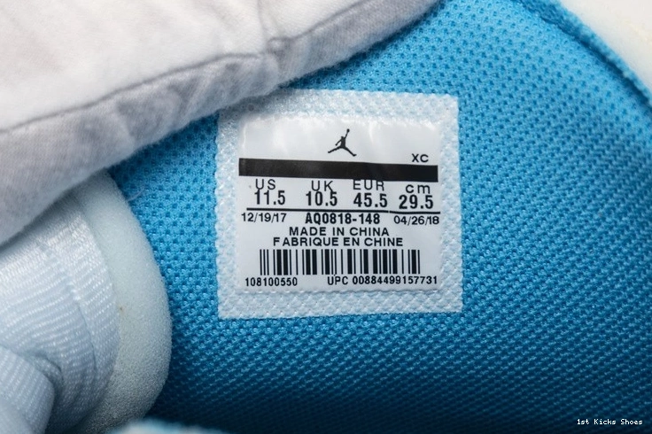 AIR AQ0818-148 UNC  1 Jordan Blue NIKE OWT 0306